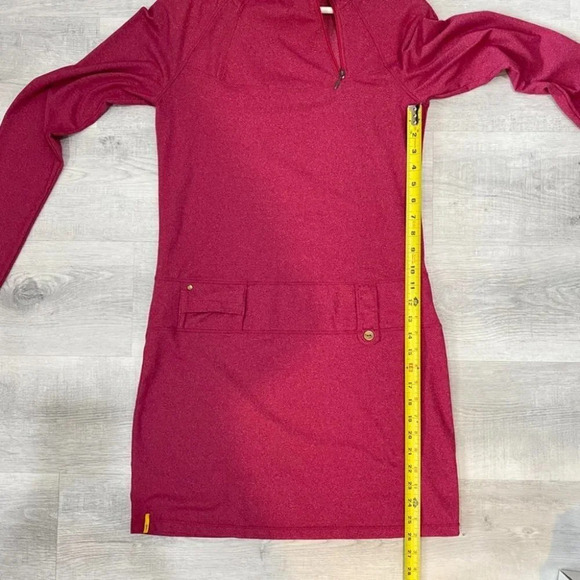 Lole Evolt Dress S with Mock Neck 1/4 Zip Stretch Tennis Dress Raspberry Pink - Picture 13 of 16